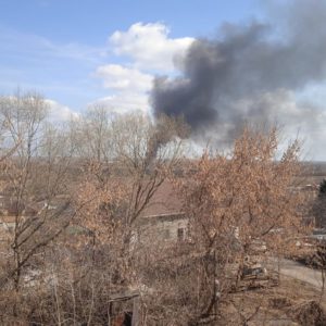 Свалка загорелась на территории Артемовских лугов под Нижним Новгородом